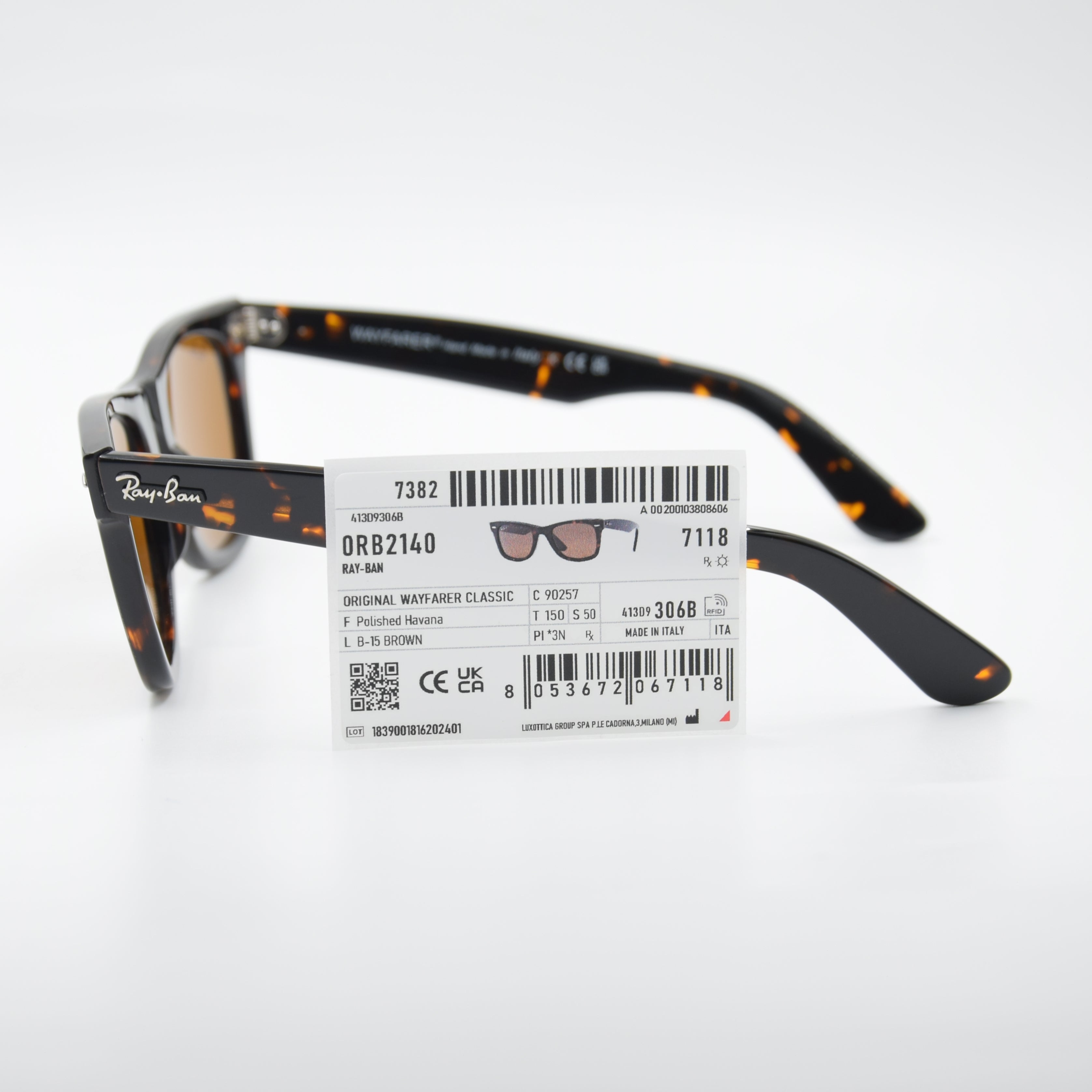 SOLAIRE :RAY-BAN WAYFARER RB2140 902/57