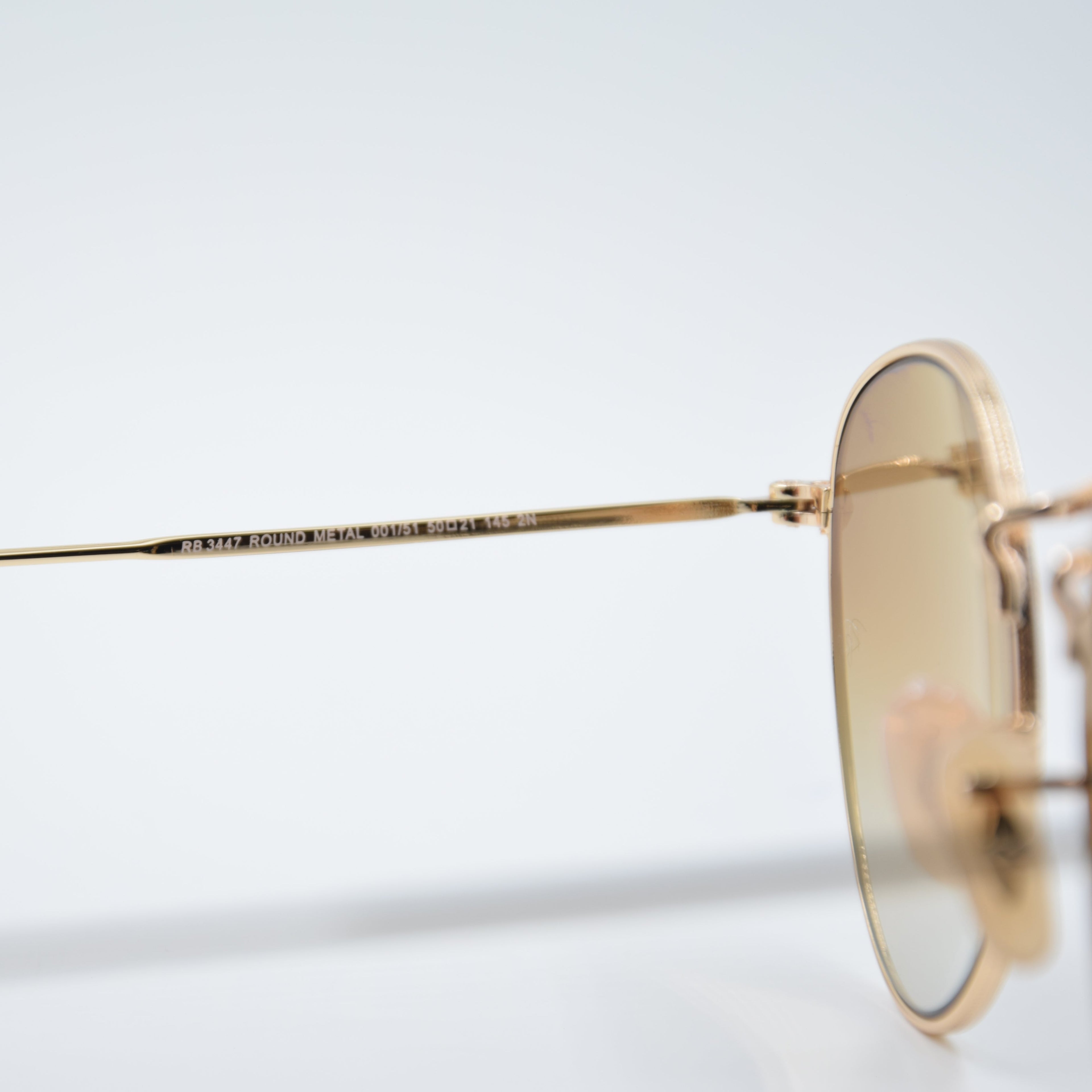 SOLAIRE :RAY-BAN RB3447 ROUND METAL 001/51